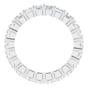 10K White Gold 3 5/8 CTW Natural Diamond Eternity Band Size 7.5