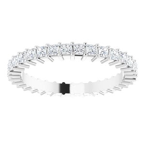 10K White Gold 1 1/5 CTW Lab-Grown Diamond Eternity Band Size 7.5