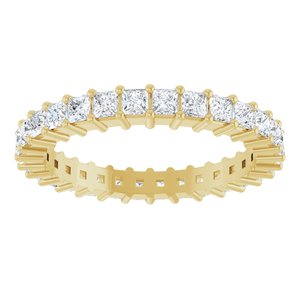 10K Yellow Gold 1 1/3 CTW Natural Diamond Eternity Band Size 7