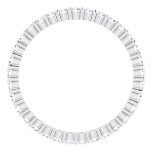 10K White Gold 5/8 CTW Lab-Grown Diamond Eternity Band Size 7.75