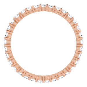 10K Rose Gold 5/8 CTW Lab-Grown Diamond Eternity Band Size 7.75