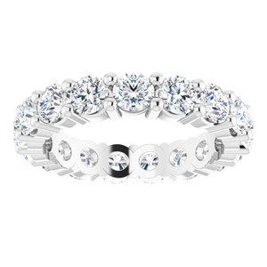 10K White Gold 4 CTW Natural Diamond Eternity Band Size 7.5