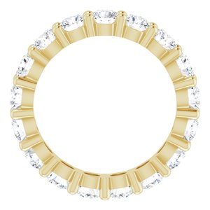 14K Yellow Gold 4 CTW Lab-Grown Diamond Eternity Band Size 7.5