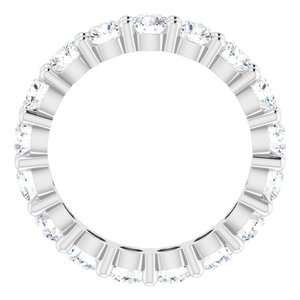 14K White Gold 4 CTW Lab-Grown Diamond Eternity Band Size 7.5