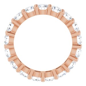 14K Rose Gold 4 CTW Lab-Grown Diamond Eternity Band Size 7.5