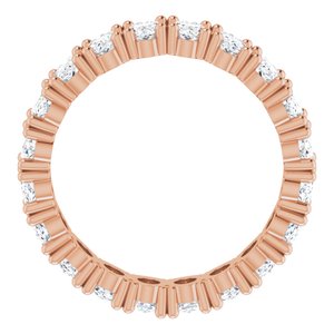 10K Rose Gold 5 1/5 CTW Natural Diamond Eternity Band Size 7.5