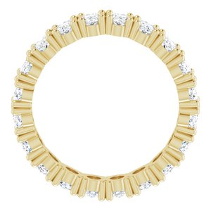10K Yellow Gold 5 1/5 CTW Natural Diamond Eternity Band Size 7.5