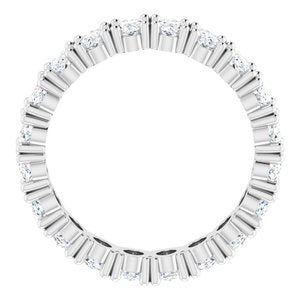 10K White Gold 5 1/5 CTW Natural Diamond Eternity Band Size 7.5