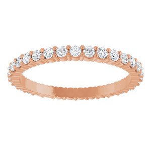 14K Rose Gold 5/8 CTW Lab-Grown Diamond Eternity Band Size 7