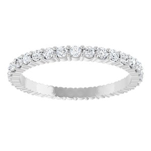 14K White Gold 5/8 CTW Lab-Grown Diamond Eternity Band Size 7