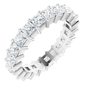 10K White Gold 3 5/8 CTW Natural Diamond Eternity Band Size 7.75