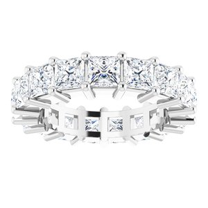 10K White Gold 6 3/4 CTW Lab-Grown Diamond Eternity Band Size 7.75