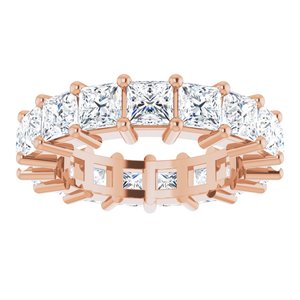10K Rose Gold 6 3/4 CTW Natural Diamond Eternity Band Size 7.75