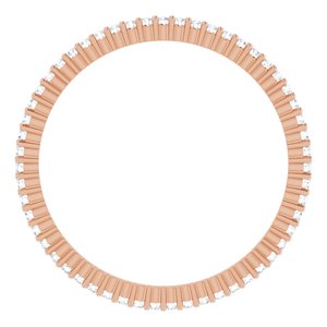 10K Rose Gold 1/5 CTW Lab-Grown Diamond Eternity Band Size 8