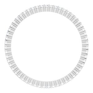 10K White Gold 1/5 CTW Natural Diamond Eternity Band Size 8