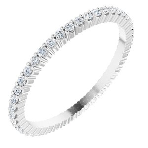Platinum 3/8 CTW Lab-Grown Diamond Eternity Band Size 8