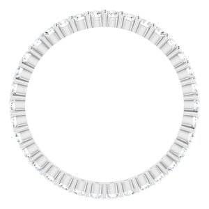 10K White Gold 5/8 CTW Lab-Grown Diamond Eternity Band Size 8