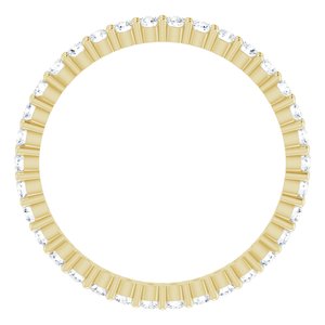 10K Yellow Gold 5/8 CTW Natural Diamond Eternity Band Size 8