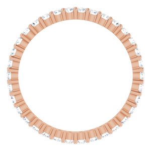 10K Rose Gold 5/8 CTW Lab-Grown Diamond Eternity Band Size 8