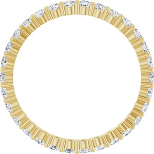 10K Yellow Gold 7/8 CTW Lab-Grown Diamond Eternity Band Size 8