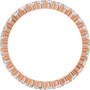 10K Rose Gold 7/8 CTW Lab-Grown Diamond Eternity Band Size 8