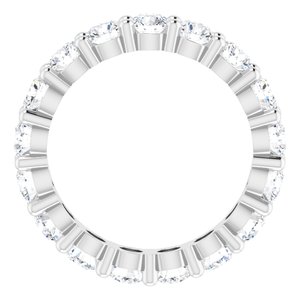 14K White Gold 4 CTW Lab-Grown Diamond Eternity Band Size 8