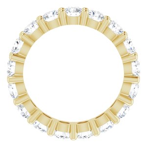 10K Yellow Gold 4 CTW Lab-Grown Diamond Eternity Band Size 8