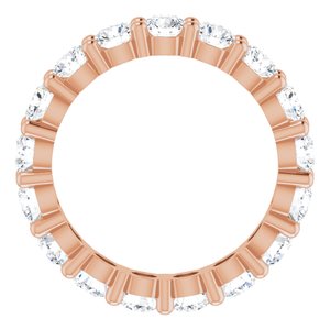 10K Rose Gold 4 CTW Lab-Grown Diamond Eternity Band Size 8