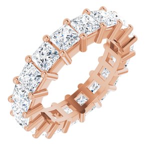 14K Rose Gold 5 CTW Lab-Grown Diamond Eternity Band Size 7.5