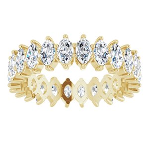 14K Yellow Gold 3 1/8 CTW Natural Diamond Eternity Band Size 7.5