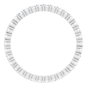 10K White Gold 5/8 CTW Natural Diamond Eternity Band Size 7.75