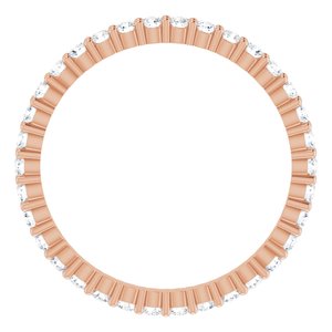 10K Rose Gold 5/8 CTW Natural Diamond Eternity Band Size 7.75