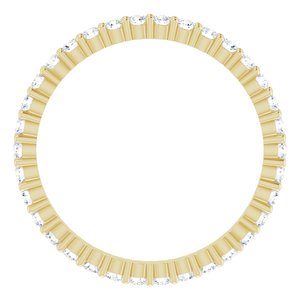 10K Yellow Gold 5/8 CTW Natural Diamond Eternity Band Size 7.75