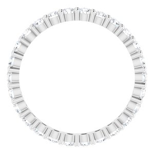 10K White Gold 1 CTW Natural Diamond Eternity Band Size 7.75