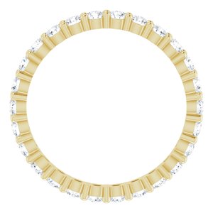 10K Yellow Gold 1 CTW Natural Diamond Eternity Band Size 7.75