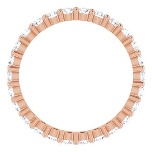 10K Rose Gold 1 CTW Natural Diamond Eternity Band Size 7.75