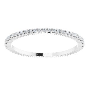 14K White Gold 1/5 CTW Lab-Grown Diamond Eternity Band Size 8