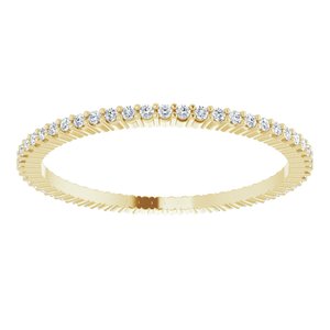 10K Yellow Gold 1/5 CTW Natural Diamond Eternity Band Size 8