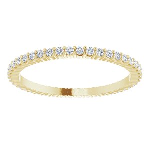 10K Yellow Gold 3/8 CTW Natural Diamond Eternity Band Size 8