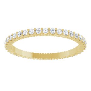 10K Yellow Gold 1/2 CTW Natural Diamond Eternity Band Size 8