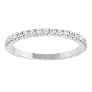 14K White Gold 5/8 CTW Lab-Grown Diamond Eternity Band Size 8