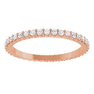 10K Rose Gold 1/2 CTW Natural Diamond Eternity Band Size 8