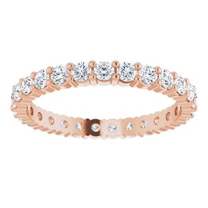 10K Rose Gold 1 CTW Lab-Grown Diamond Eternity Band Size 8