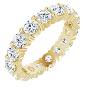 10K Yellow Gold 4 CTW Lab-Grown Diamond Eternity Band Size 8
