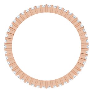 14K Rose Gold 1/2 CTW Lab-Grown Diamond Eternity Band Size 8