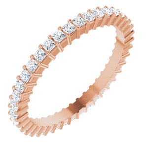 14K Rose Gold 7/8 CTW Lab-Grown Diamond Eternity Band Size 8