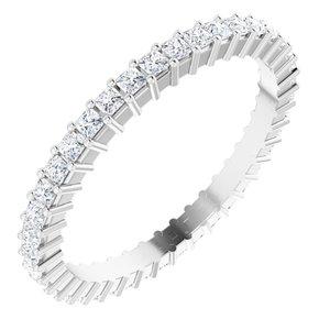 14K White Gold 7/8 CTW Lab-Grown Diamond Eternity Band Size 8