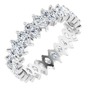Platinum 3 1/8 CTW Natural Diamond Eternity Band Size 7.5