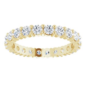 10K Yellow Gold 1 1/2 CTW Natural Diamond Eternity Band Size 7.75