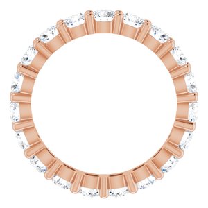 10K Rose Gold 2 7/8 CTW Natural Diamond Eternity Band Size 7.75